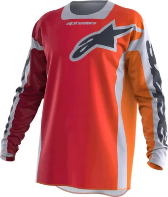 Image de Maillot de motocross Alpinestars Fluid Portl Jugend, rot/grau, XL