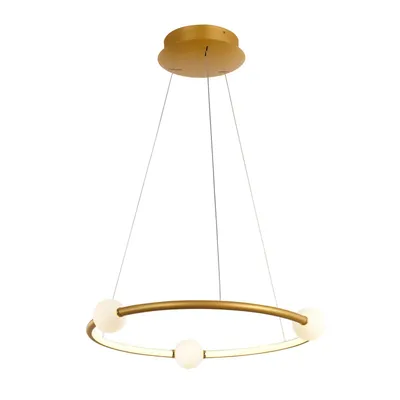 Zdjęcie produktu dla Żyrandol Italux Lozanna LED nowoczesny brąz PND-20112035-1A-GD