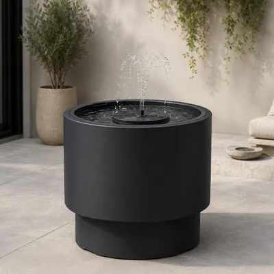 Produktbild von Solarbrunnen Outdoor Set mit großer Ø 47x44 cm Schale anthrazit