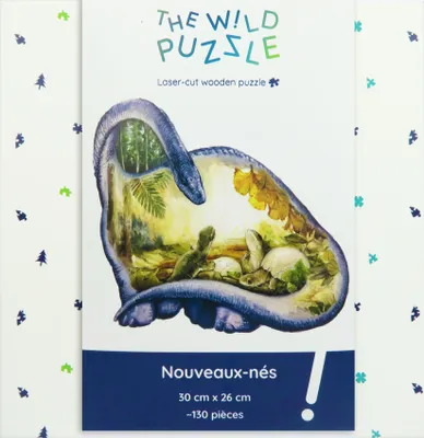 Obrázok produktu pre Divoké puzzle drevené puzzle Novorodenci 130 dielikov vzdelávacie