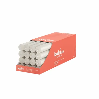 Produktbild von Stabkerzen Rustik, 23/270 mm, Sandgrau, BOLSIUS, Brenndauer ca. 13h, 16 Stück pro Verpackung