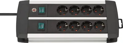 Obrázek produktu pro Brennenstuhl 1391000908, 3 m, Vnitřní, Černá, Bílá, 8 AC zásuvky / AC zásuvek, 355 mm, Černá