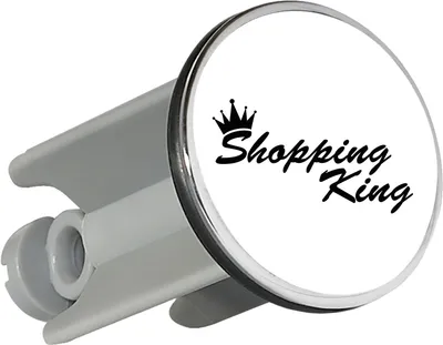 Produktbild von Huuraa Waschbeckenstöpsel Shopping King Krone 4cm höhenverstellbar Abflussstopfen Geschenkidee