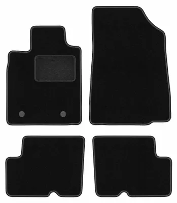 Zdjęcie produktu dla Dywaniki samochodowe welurowe LUX do: Dacia Sandero I (2008-2013, hatchback, Stepway) czarne, z mocowaniami