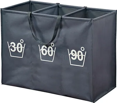 Vareone Scatola Cestino Pieghevole Impilabile In Plastica, Colore Bianco E Grigio, 3 Confezioni