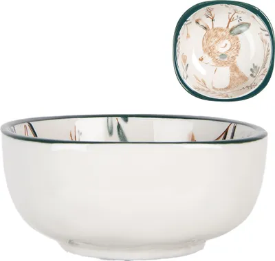 Produktbild von Clayre & Eef Schale 125 ml Beige Braun Keramik Hirsch