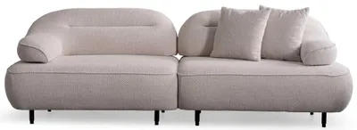 Image de Canapé 3 places neuf, style moderne, couleur beige, tissu neuf, moelleux et confortable, pour le salon