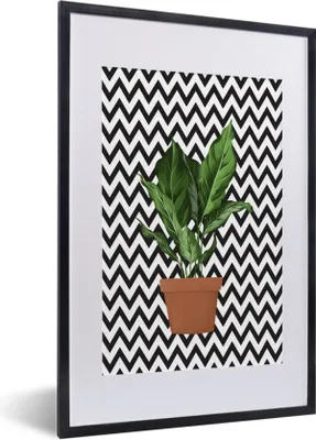 Produktbild von MuchoWow® MuchoWow® Gerahmtes Poster Pflanzen - Pflanzgefäß - Zimmerpflanze 40x60 cm - Poster mit zchwarzem Bilderrahmen - Poster in Rahmen