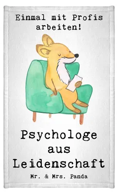 Produktbild von Mr. & Mrs. Panda gäste wc handtuch Psychologe Leidenschaft - Weiß - Geschenk, Studium, für hände, Therapeut, Gäste-WC, Mini-Handtuch, badezimmer, Klein