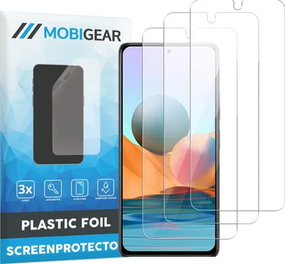 Produktbild von Mobigear  Xiaomi Redmi Note 10 Pro Displayschutz Schutzfolie - Hüllenfreundlich (3er Pack)