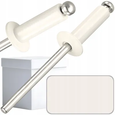 Produktbild von Mika Nieten 4.8x10 mm RAL 9010 Alpinweiß Blindnieten 500 Stück
