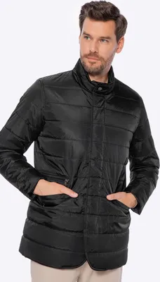 Produktbild von Wittchen Herren-Steppjacke aus schwarzem Nylon