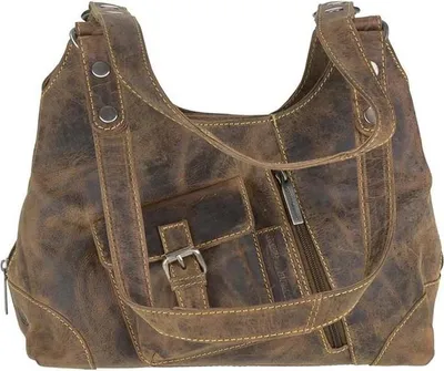 Produktbild von Greenburry Umhängetasche Damen Leder Shopper Ledertasche Vintage braun Tasche 1917-25