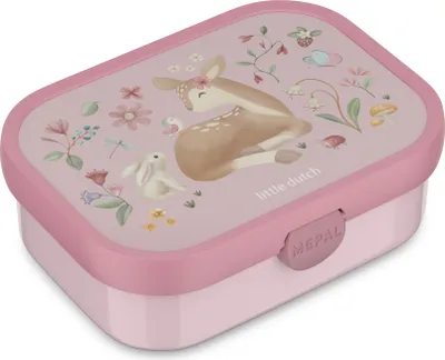 Produktbild von Mepal - Brotdose Campus - Bento Box Kinder Little Dutch - Brotdose mit Fächern & Gabel - Meal Prep Box mit Clip-Verschluss - BPA-frei & Spülmaschinenfest - 750 ml - Fairy Garden