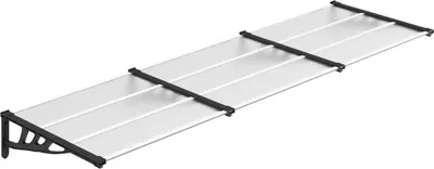 Produktbild von vidaXL Türvordach Schwarz und Transparent 297,5x90 cm Polycarbonat