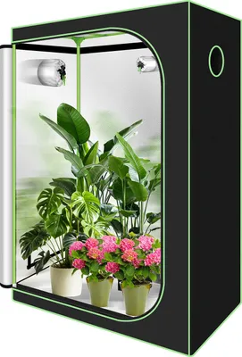 Produktbild von Bettizia Growzelt Growbox 120x60x180 cm Zuchtzelt Indoor-Gewächshaus Zuchtschrank Anzucht Pflanzen Gemüse Kräuter Tomaten Cannabis