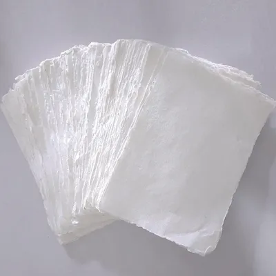 Produktbild von E-Tailor Handgefertigte Wortkarte mit Büttenrand, blanko, 7,6 x 5,1 cm, für Gesc