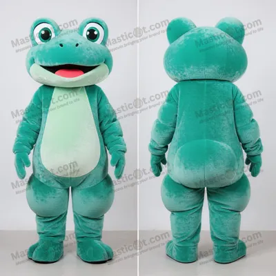 Produktbild von Smaragdgrüner MASTICOT Frosch-Maskottchen-Kostüm