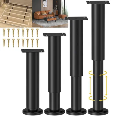 Obrázok produktu pre 4 kusy nožičiek na nábytok, nastaviteľné nožičky pre nábytok s výškou 18-33 cm