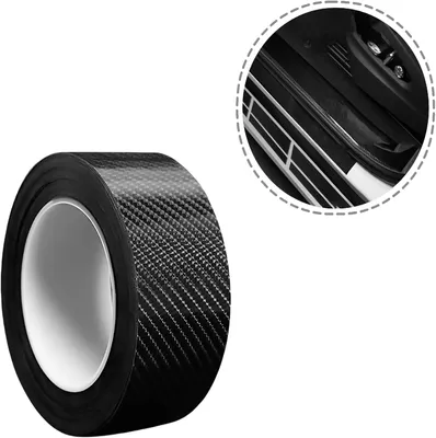 Productafbeelding van Beschermfolie met carbonlook, 5 cm breed, zelfklevend, krasbestendig, geschikt voor autodeuren