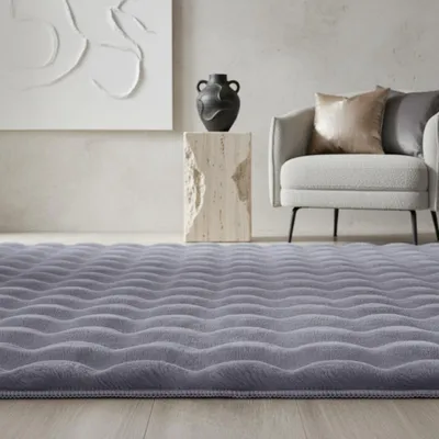 Teppich Waschbar Hochflor Uni Polyester Wohnzimmer_Läufer_#sku_BARKAMBIANCE801505110GREY-BARKAMBIANCE802505110GREY-BARKAMBIANCE1201705110GREY-BARKAMBIANCE1402005110GREY-BARKAMBIANCE1602305110GREY-BARKAMBIANCE2002905110GREY#