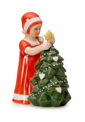 Produktbild von Royal Copenhagen Weihnachten 'Elsa schmückt Mini-Baum - rot'