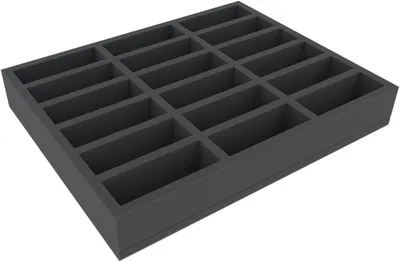 Produktbild von 50 mm Schaumstoffeinlage mit 18 Fächern für Miniaturen