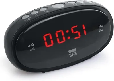 Produktbild von Analoge Uhr – Radiowecker – Weckerfunktion – Automatische Sendersuche – 152 cm Display – Schwarz
