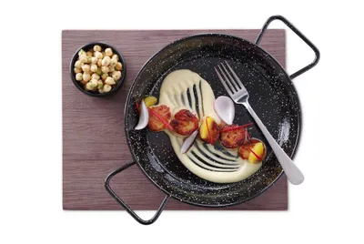 Image de Poêle à paella émaillée, HENDI, 300 x (H) 50 mm