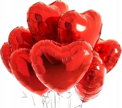 Produktbild von Herz-Folienballon, rot, 45cm, 10 Stk.