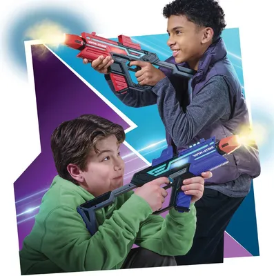 Immagine prodotto di Vapor Strike Hyperburst Blasters per 2 giocatori, luci, suoni ed effetti di vapore, battaglia stile laser tag (set di 2 blaster Deluxe)