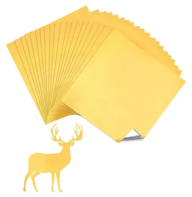 100 Goldfolienblätter 15x15 cm, 0,07 mm, Aluminiumfolie