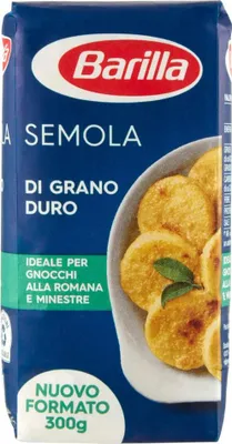 Produktbild von Barilla Semola di Grano Duro Hartweizengrieß, Ideal für Gnocchi und Suppen nach römischer Art, 300 g