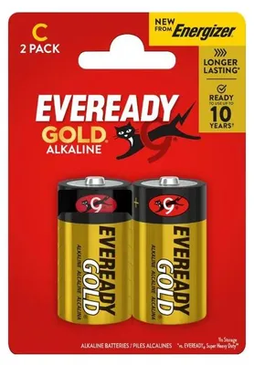 Obrázok produktu pre Batérie Eveready Gold od spoločnosti Energizer, typ C - 2 kusy
