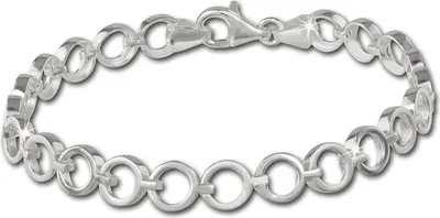 Image de SilberDream 19,5cm bracelet en argent mat Circle argent Femme Bijoux de bras D2SDA431