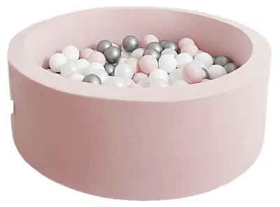 Image de MONIO for kids Piscine à balles 90 cm rose poudré + 200 balles
