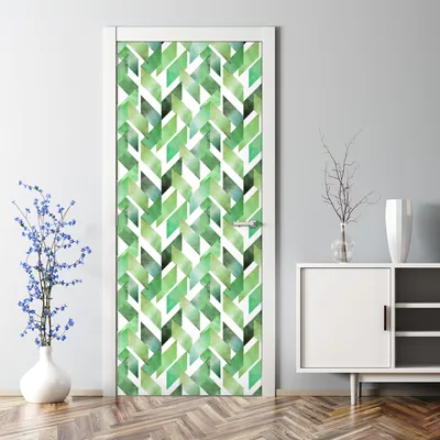 Produktbild von Dekorative Türtapete selbstklebend Tattoo Aufkleber Klebefolie Palmblätter Aquarell 70 x 200 cm