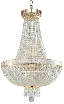 Produktbild von Casa Padrino Barock Kristall Kronleuchter Gold Ø 40 x H. 81 cm - Runder Barockstil Kronleuchter - Barock Wohnzimmer Kronleuchter - Edel & Prunkvoll