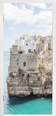 Produktbild von MuchoWow® Türtapete Selbstklebende Türfolie Italien - Küste - Felsen 90x235 cm Türposter Türaufkleber Klebefolie Türklebefolie - XXL-Plakaten - Foster für Türen - Aufkleber