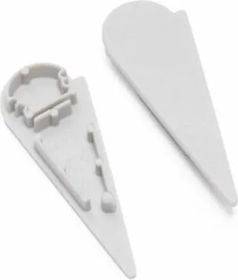 Produktbild von Endkappen 2er-Set 10mm Weiß bei runder Abdeckung