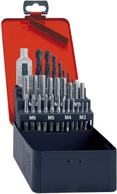 Produktbild von Gewindebohrer-Set DIN 352 HSS und Kernlochbohrer M3-12
