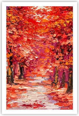 Produktbild von Poster - Poster ohne Rahmen - Herbst Park Allee - 61x91,5 cm - Wand Bild - Wanddeko - Wandbilder - Kunstposter - Wandposter - Bilder - Kunstdruck - Wanddekoration - Wandbild - P2XPA61x91-4292