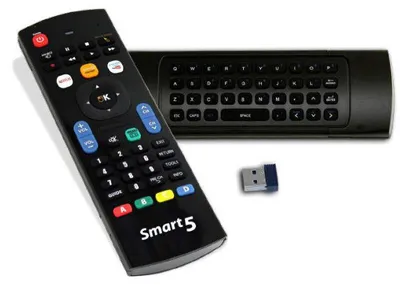 Image de G.B.S. Elettronica Smart 5 Télécommande universelle sans fil RF pour TV avec Air Mouse QWERTY