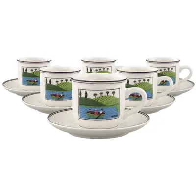 Produktbild von Villeroy & Boch Design Naif Espressotasse mit Untertasse 100 ml 6er Set