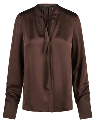 Produktbild von Marc Aurel Schluppenbluse chocolate 38