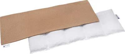 Produktbild von Medi Partners Kirschkernkissen 60x20cm 800g 100% Baumwolle Waffle 5 kammern Körnerkissen groß Öko Natur Wärmekissen Kältetherapie abnehmbarer Bezug (Beige)