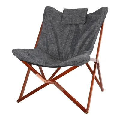 Produktbild von Lesli Living Butterfly-Stuhl 73x85x95 cm Grau und Braun