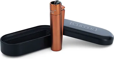 Produktbild von Clipper Feuerzeug Volcano Metall Matt nachfüllbar 7,4 cm hoch, 1,6 cm breit
