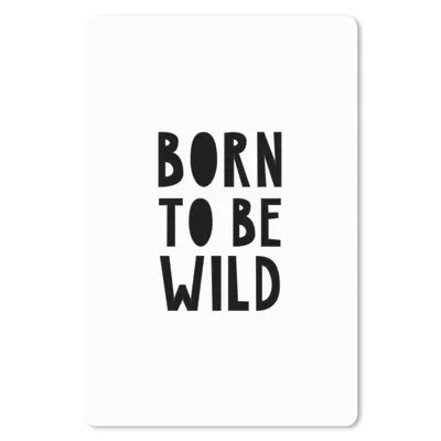 Produktbild von MuchoWow® Mauspad Mousepad Zitate - Geboren um wild zu sein - Baby - Kinder - Sprichwörter 18x27 cm - Mousepads - Maus Mat - Pad - Mausunterlage