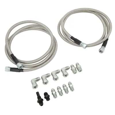 Imagen del producto de Manguera del enfriador de la transmisión, tubería del enfriador de la transmisión, manguera de enfriador de acero inoxidable, accesorios para mangueras de enfriador de la transmisión, adaptadores para mangueras de enfriador de la transmisión, tuberías de refrigeración de transmisión de reemplazo